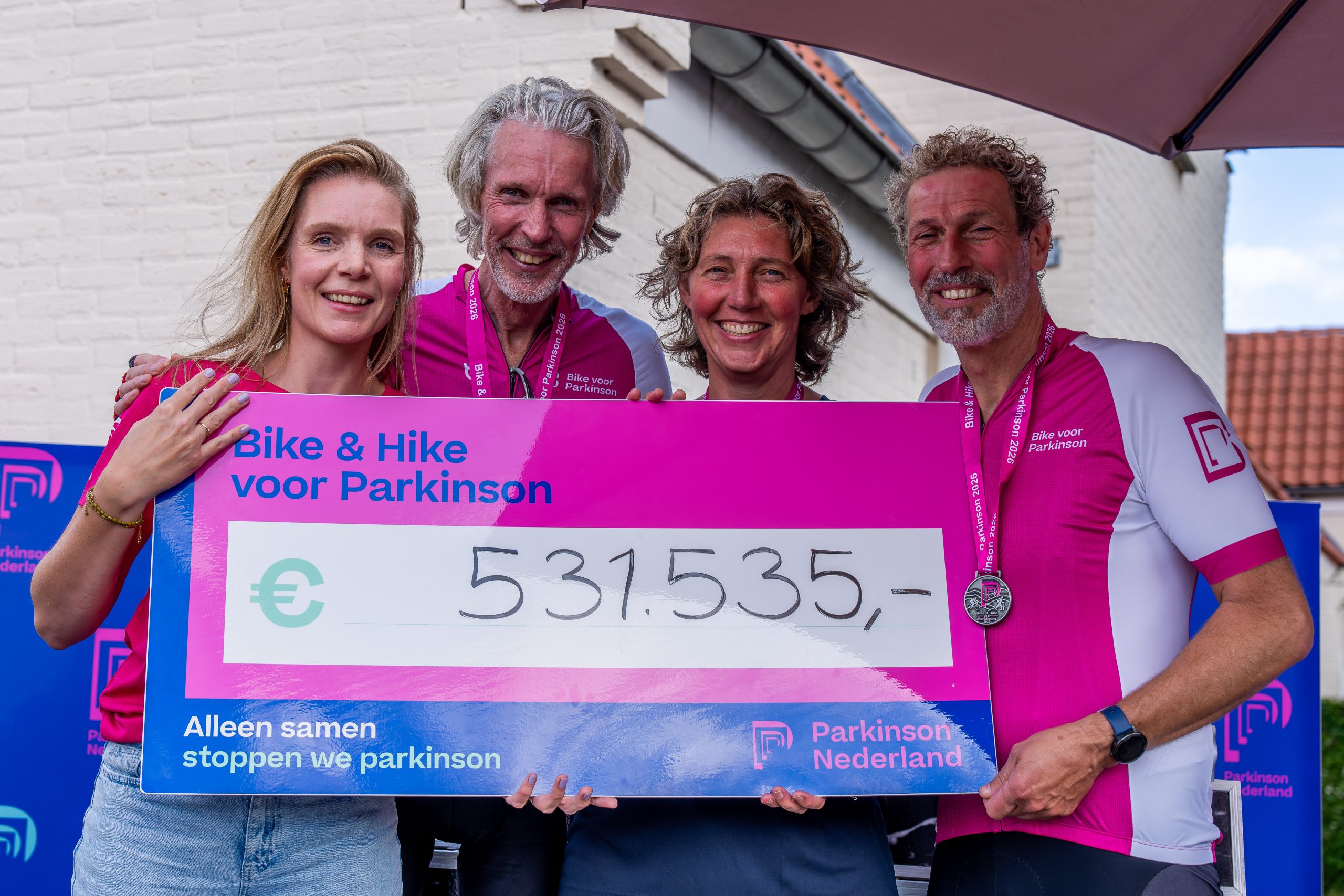 Bike & Hike voor Parkinson eindbedrag